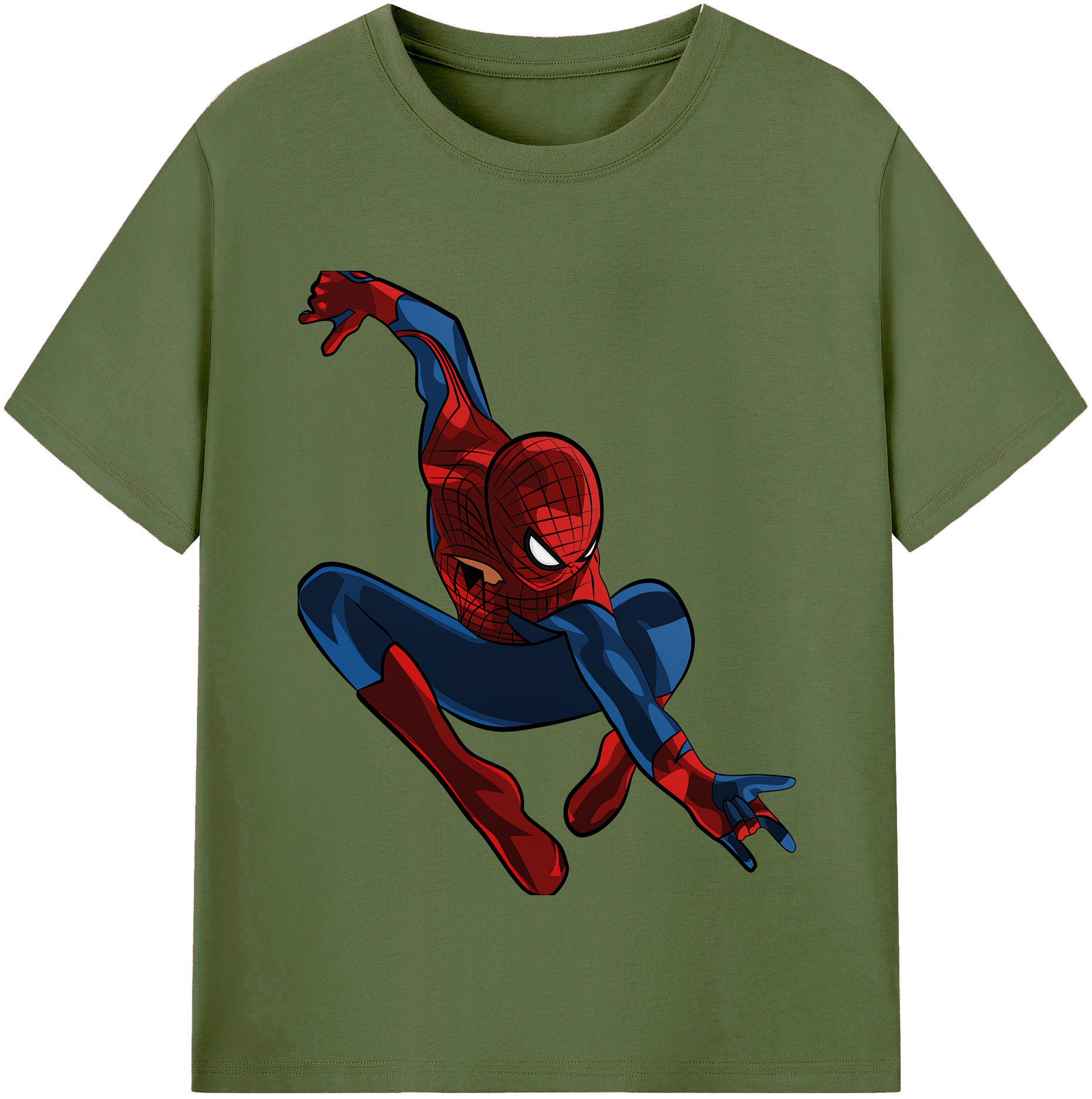 （画像用） Spider Man スパイダーマン 綿100％半袖Tシャツ（フロントプリント）